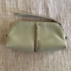 Callista Crafts Leather Iconic Vanity Case Stitched Wristlet, Odora Vera.